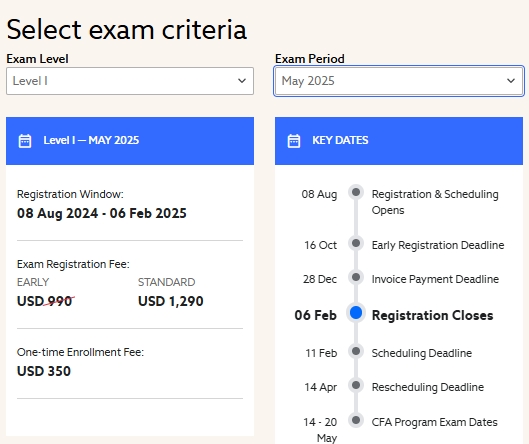 2025年5月CFA考季预约流程！速看！