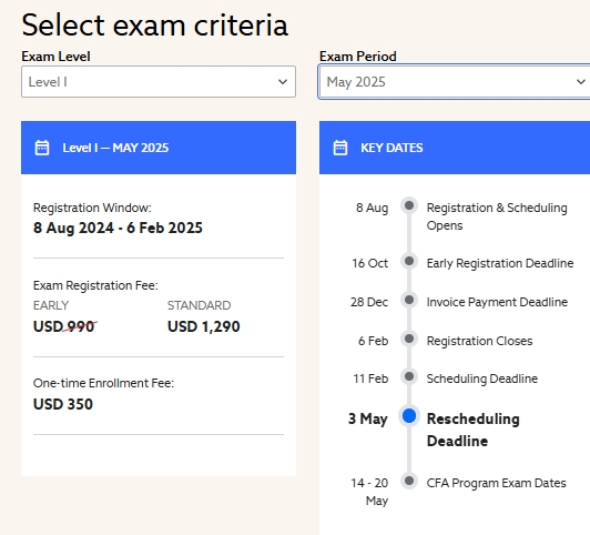 最新整理!2025年5月CFA考试时间安排!